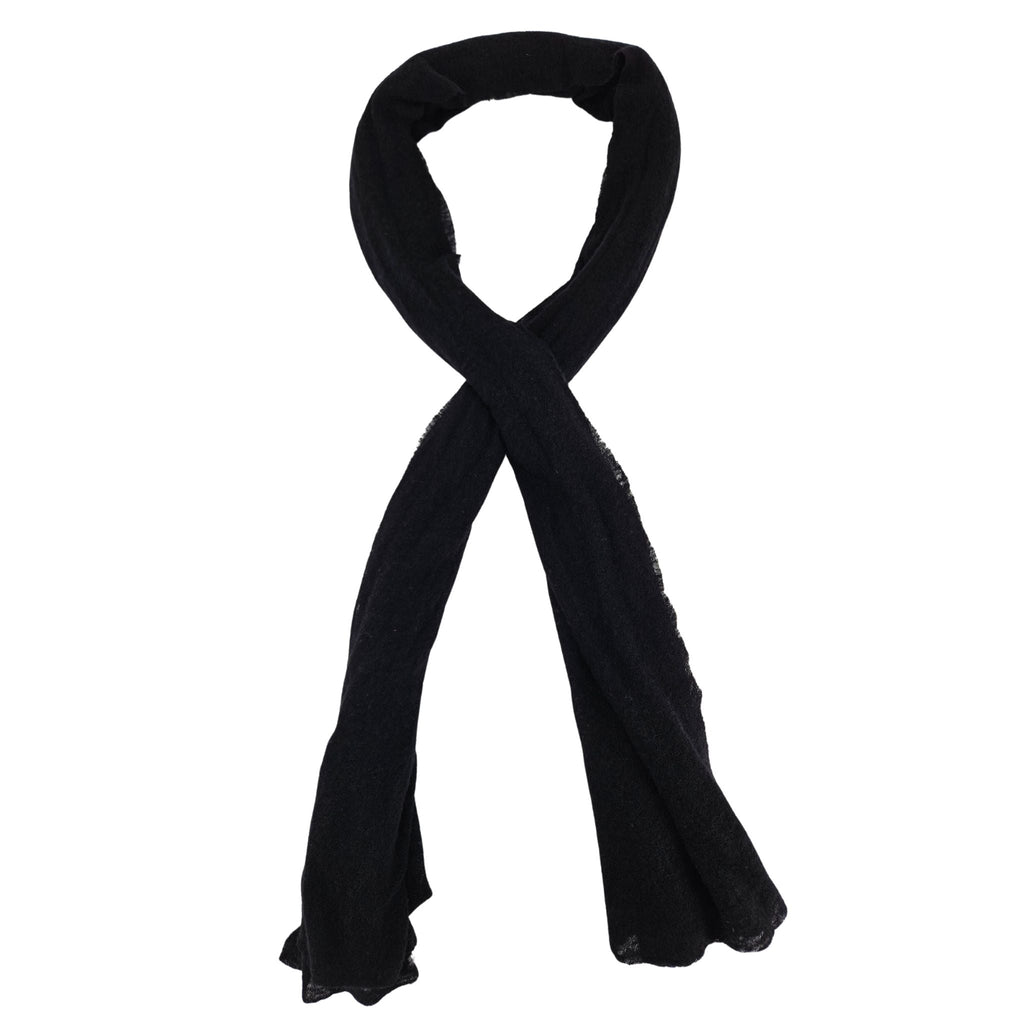 Black Small Cashmere Plain Scarf