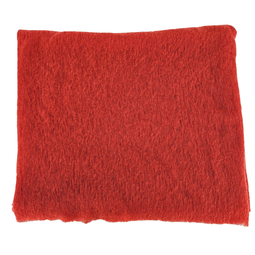 Orange Red Large Cashmere Plain Stole
