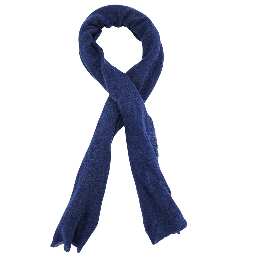 Blue Small Cashmere Plain Scarf