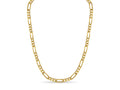 Figaro Solid White/Yellow/Rose Gold Handmade Necklace , 8mm, 16-30 Inch