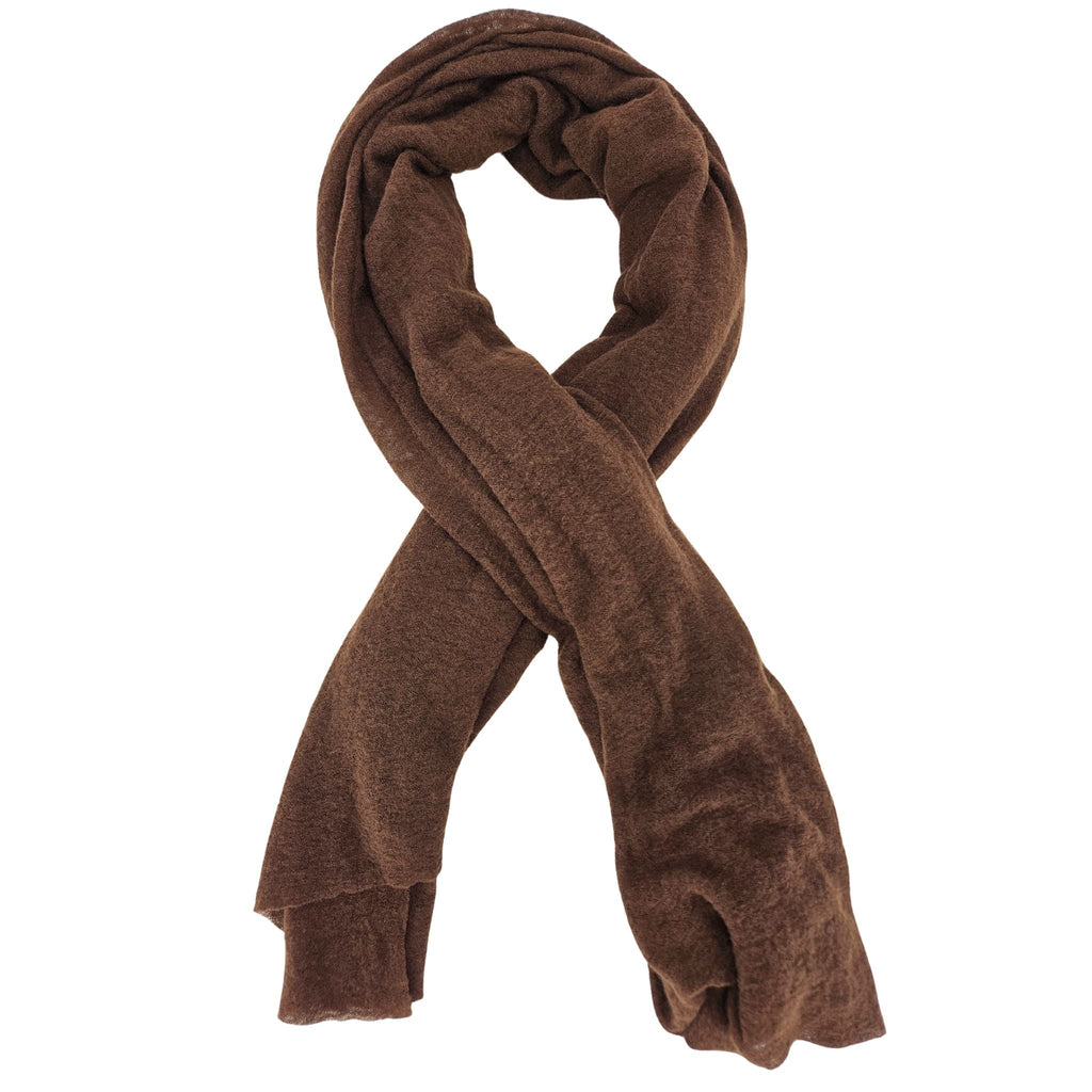 Small Brown Cashmere Plain Scarf