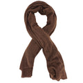 Small Brown Cashmere Plain Scarf