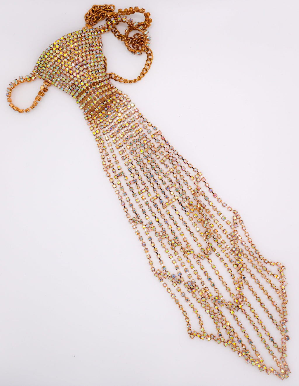 Dapper Adorned Tie Necklace – Luxury Statement Necklace