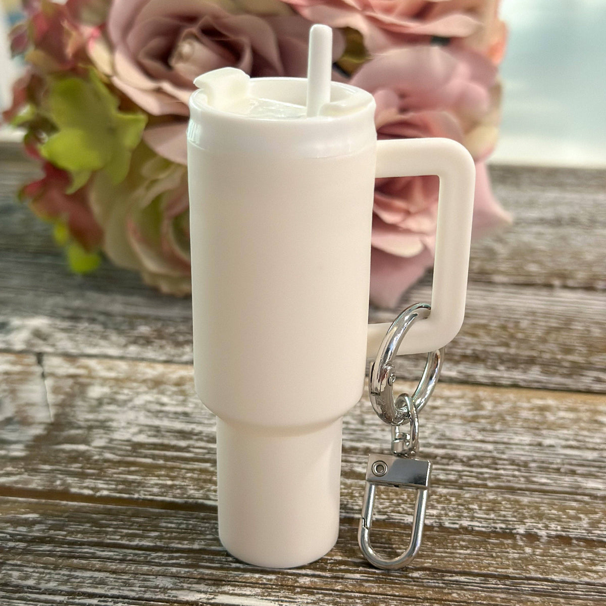 Mini Stanley Mini Keychain in ivory