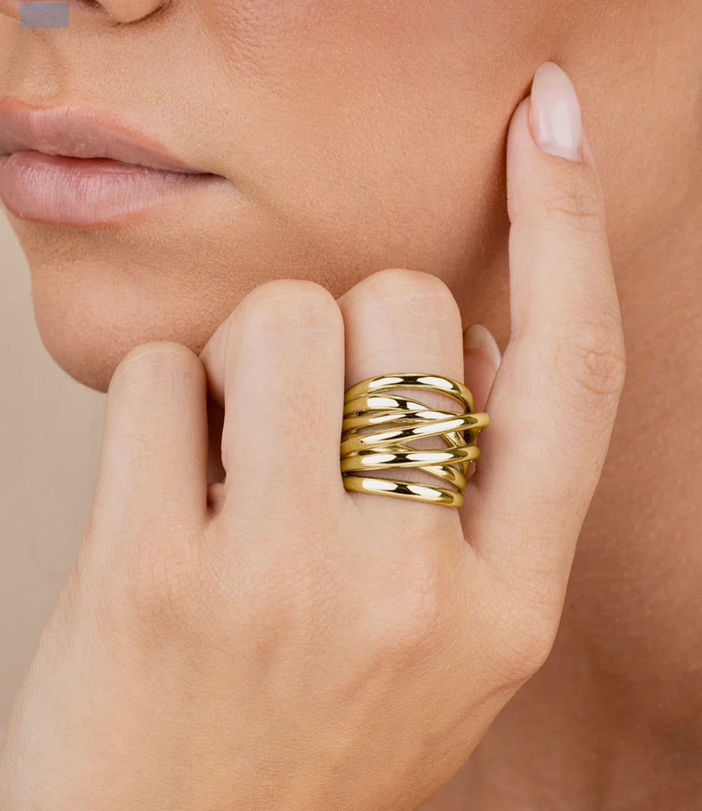 14k Gold Layered Stacking Ring