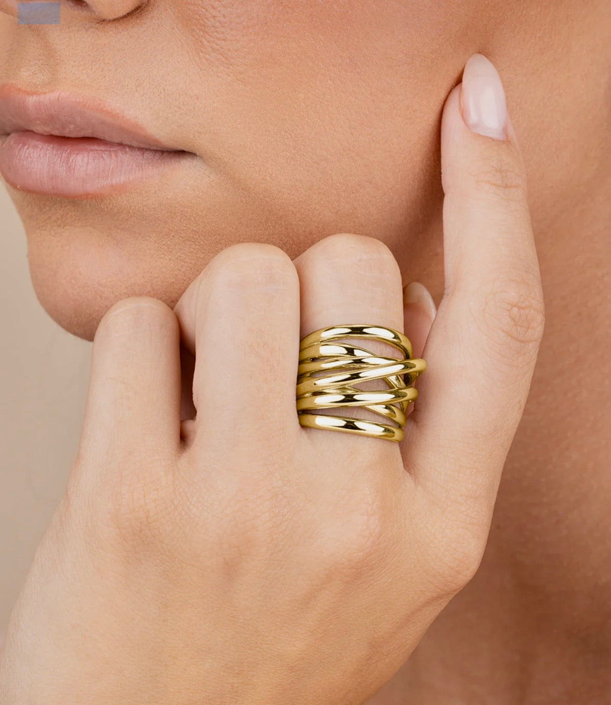 14k Gold Layered Stacking Ring