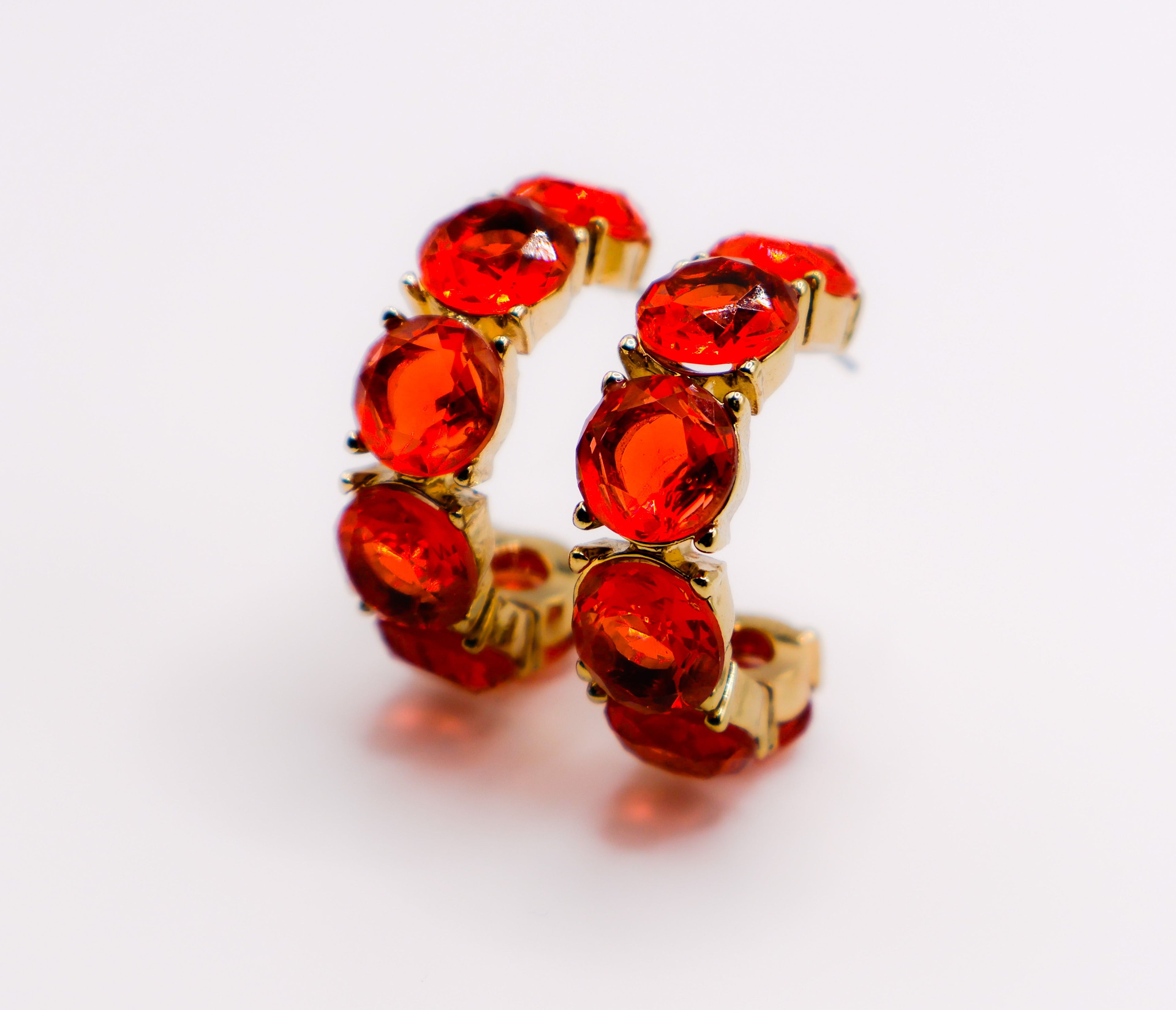 Crimson Elegance Earrings – Luxury Red Statement Earrings