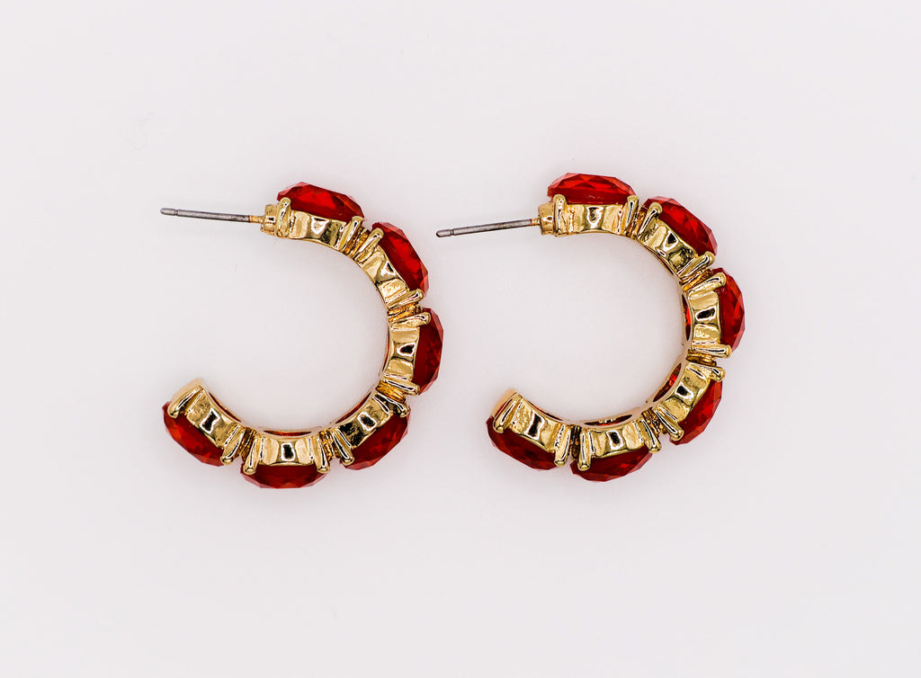 Crimson Elegance Earrings – Luxury Red Statement Earrings