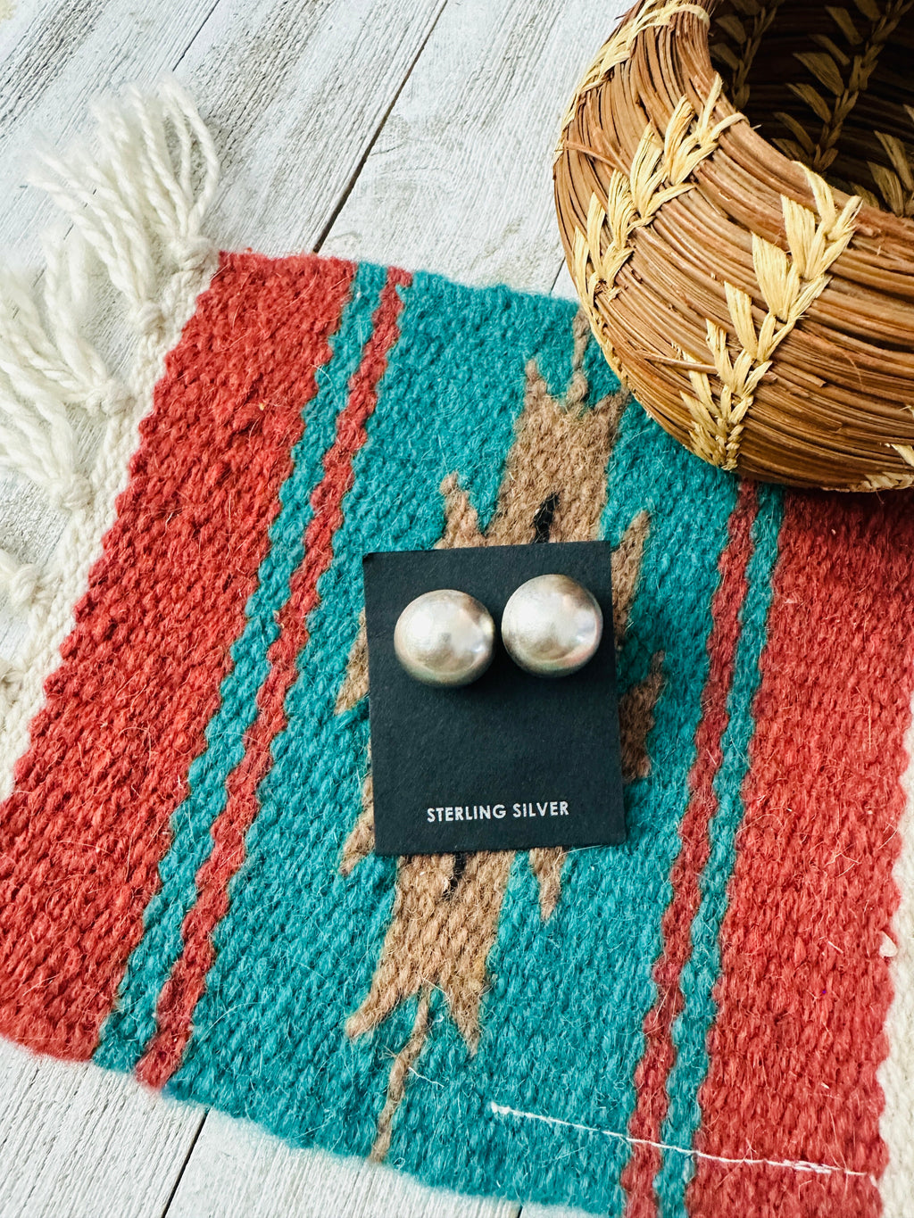 Handcrafted 8mm Sterling Silver Ball Stud Earrings
