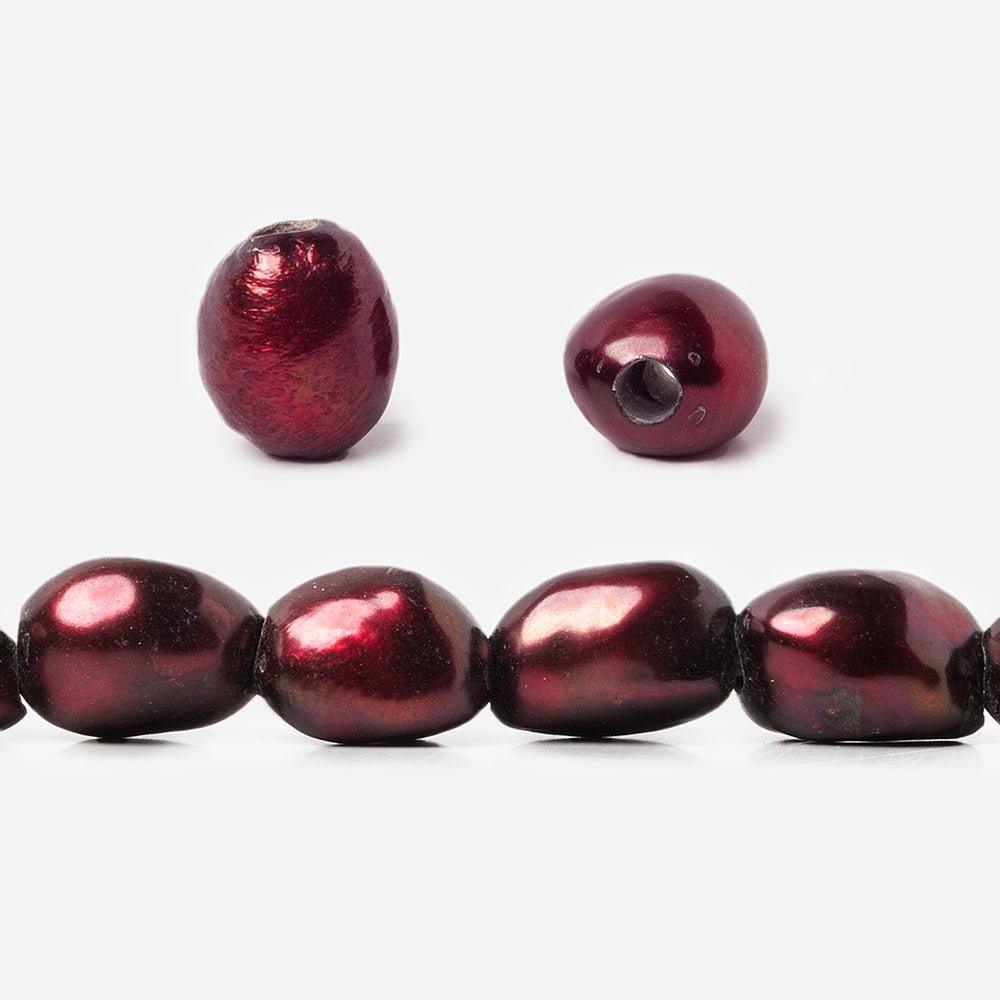 10-12mm Wine Baroque 2.5mm large hole Pearls 15 inch 32 beads