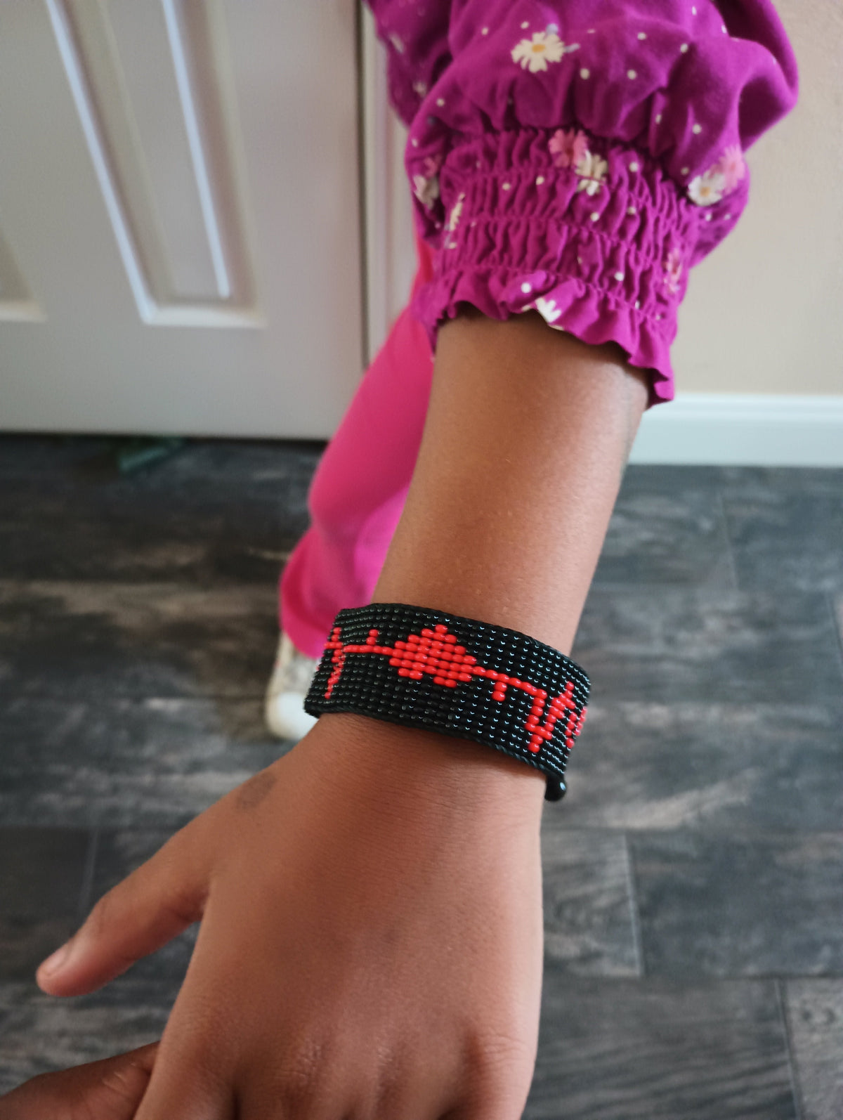 Enduring Pulse Hand Beaded Bracelet