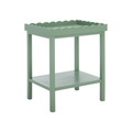 Hallie Scalloped Side Table in Mint Green