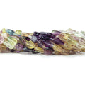 10mm Multi Fluorite Plain Pear Beads, 14 inch