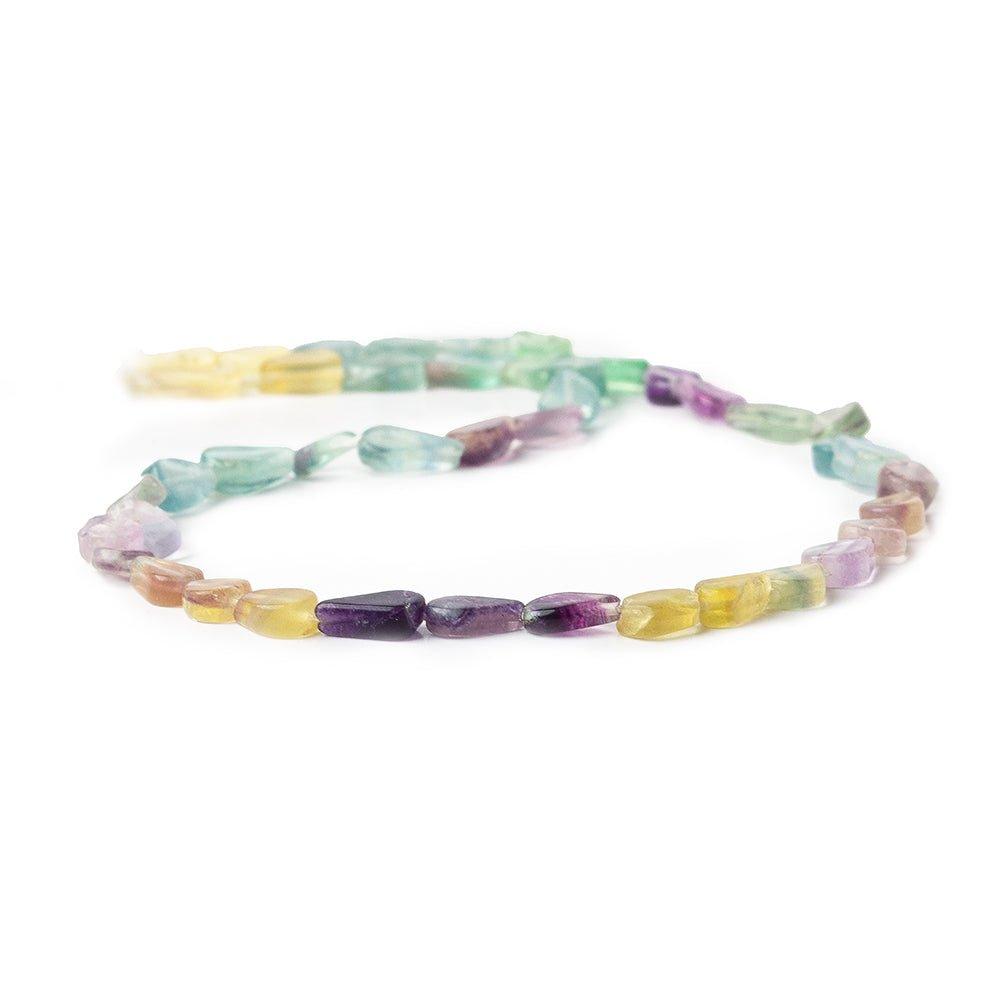 10mm Multi Fluorite Plain Pear Beads, 14 inch