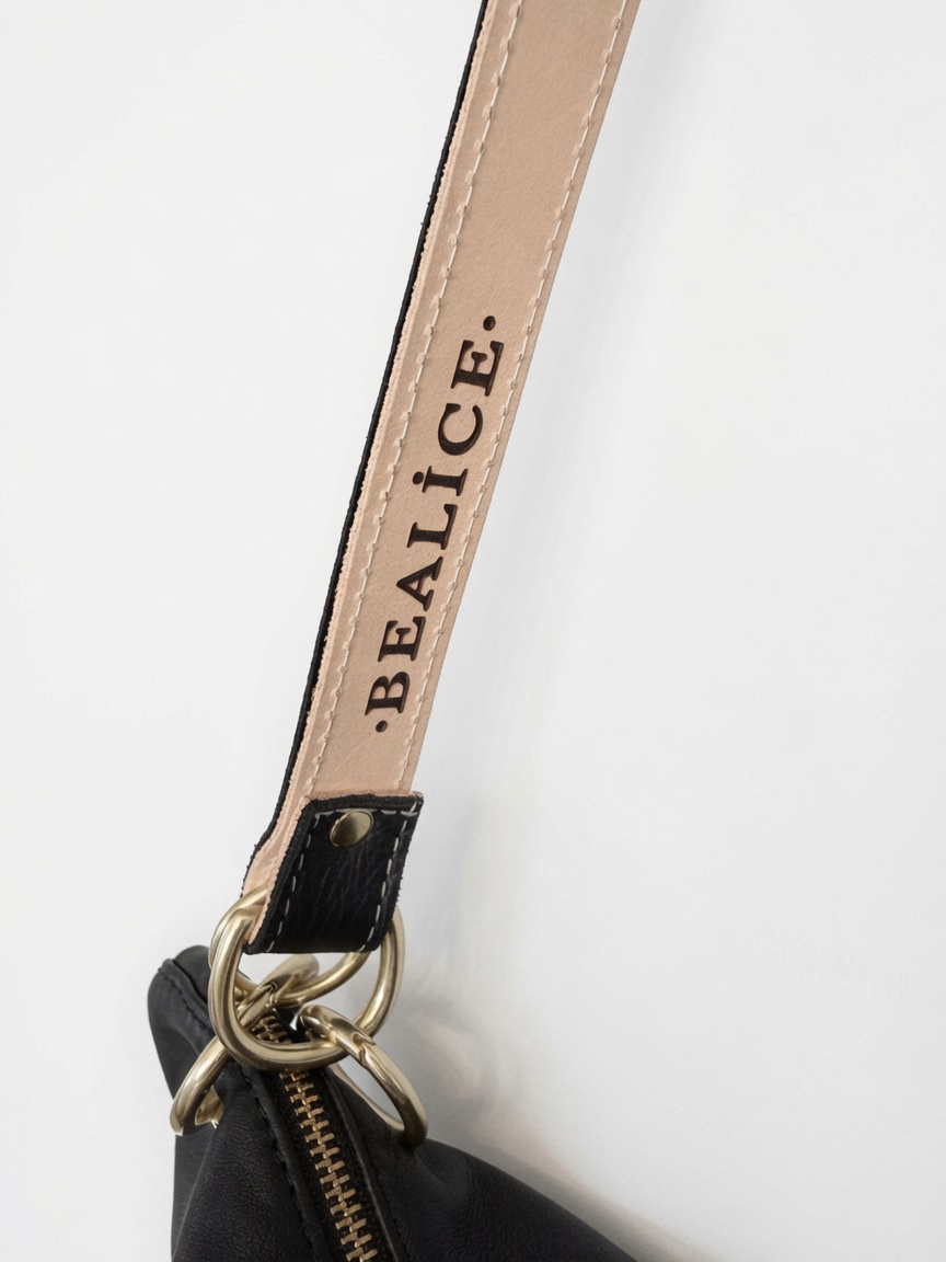 Blair-East West Shoulder Bag, Black Leather