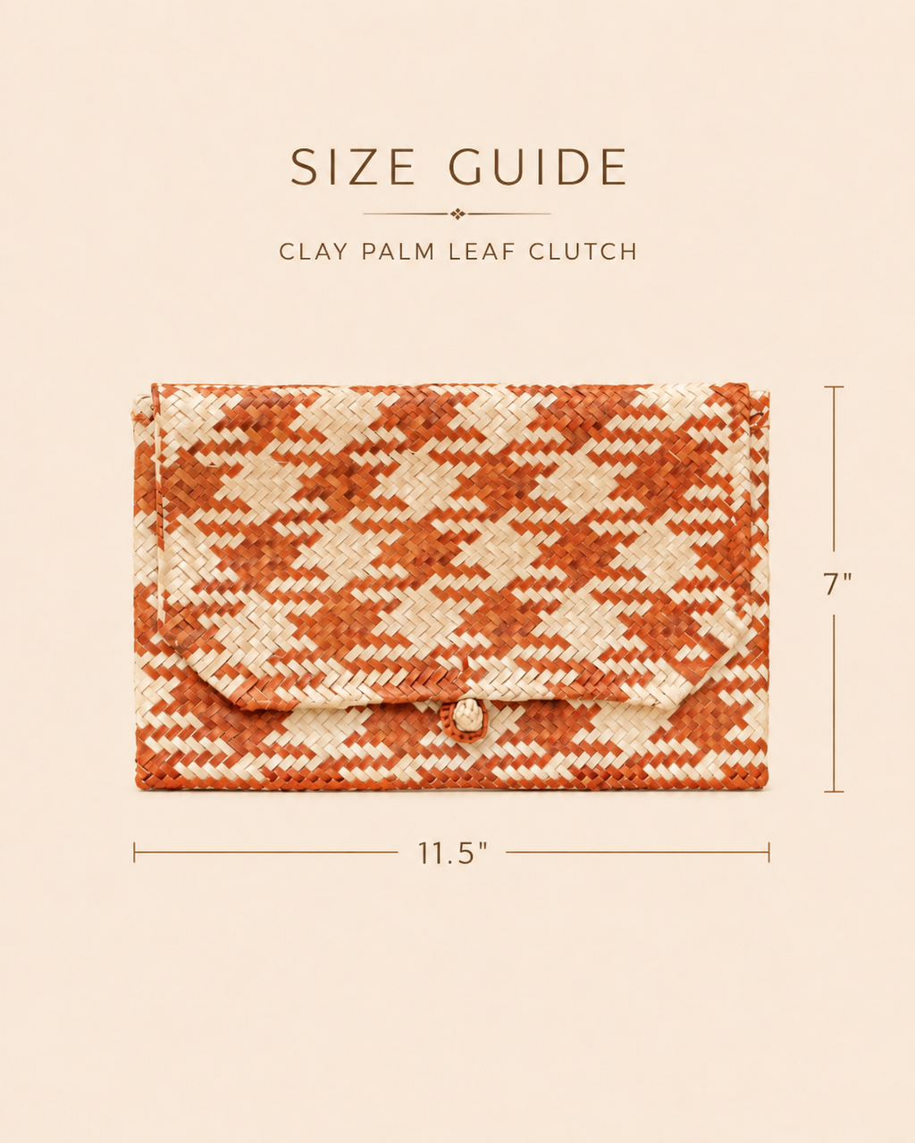 Plaid Rattan Clutch