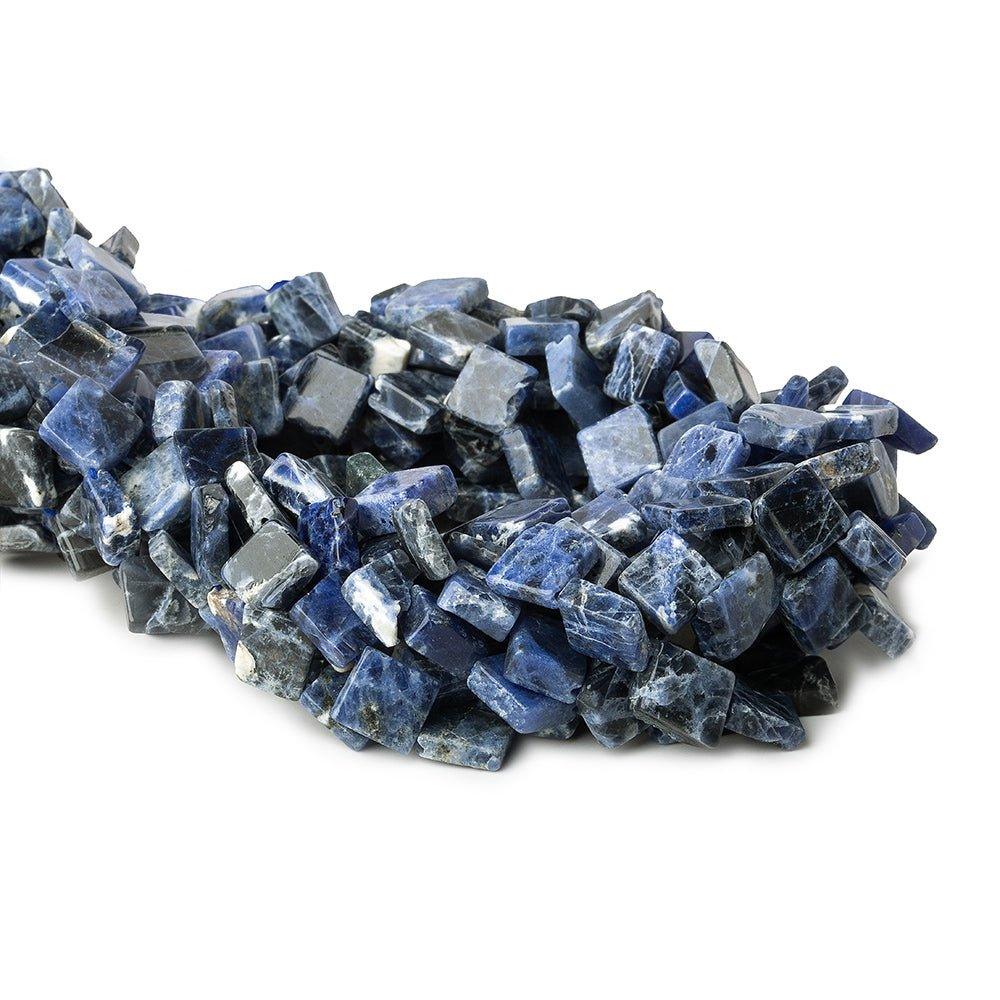 12mm Sodalite Corner Drill Square Beads, 14 inch