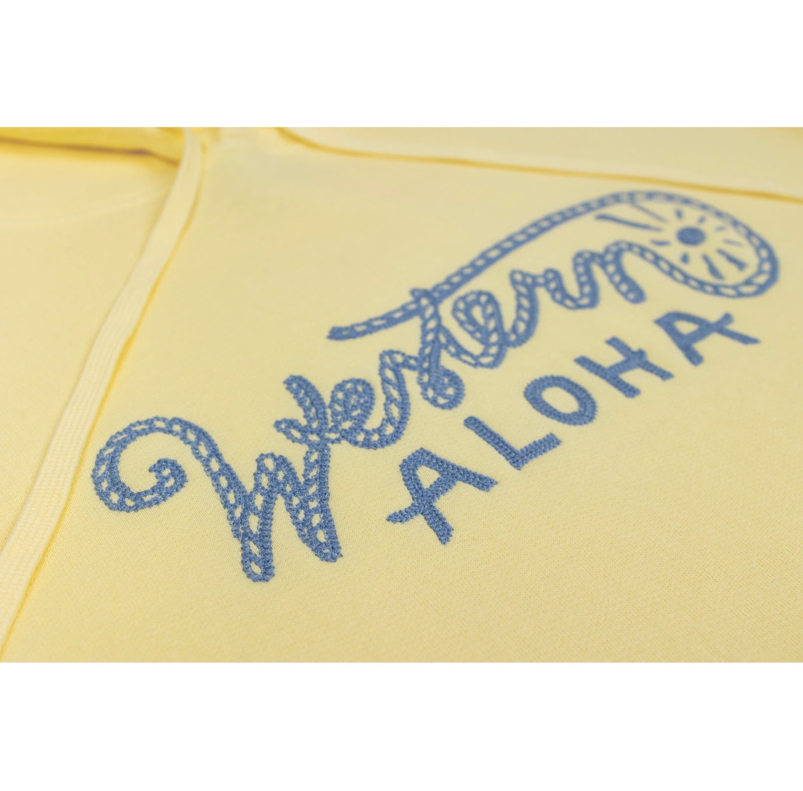 Embroidered Rope Logo Hoodie Yellow