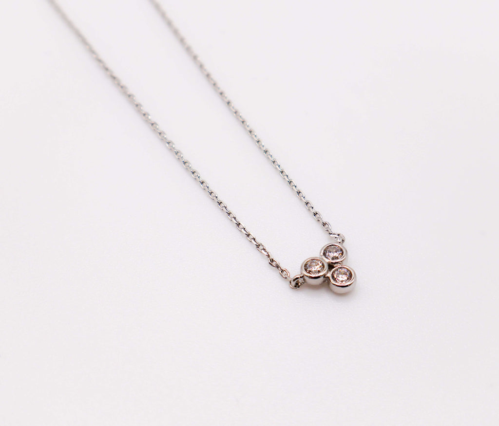 Trinity Faux Diamond Sparkle Necklace | Elegance Redefined