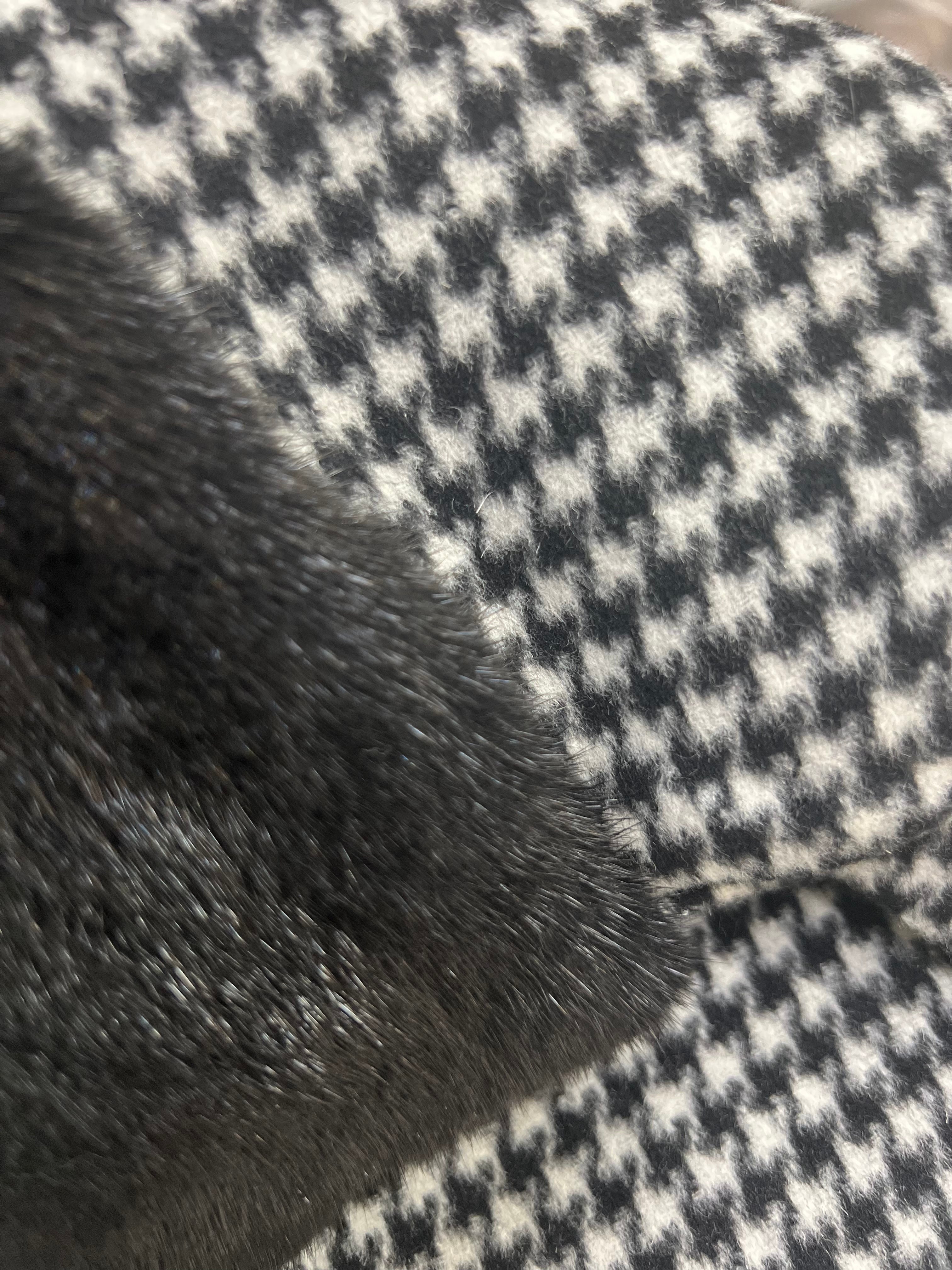 Genuine Scandinavian Mink Fur Virgin Wool Poncho