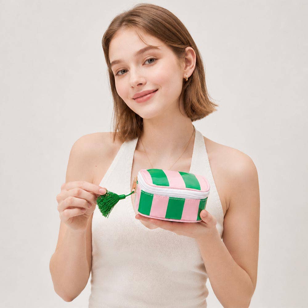 Striped Tassel Jewelry Box