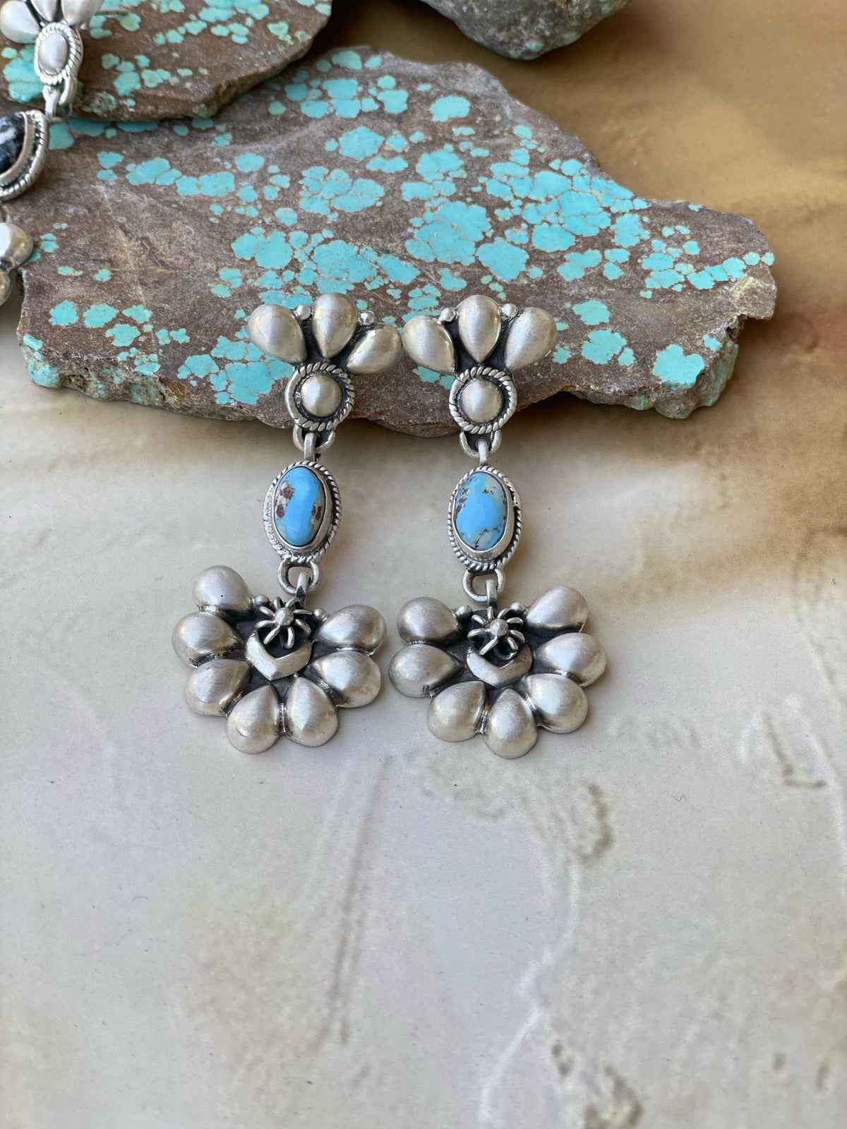 Handmade Sterling Silver Post Dangle Earring