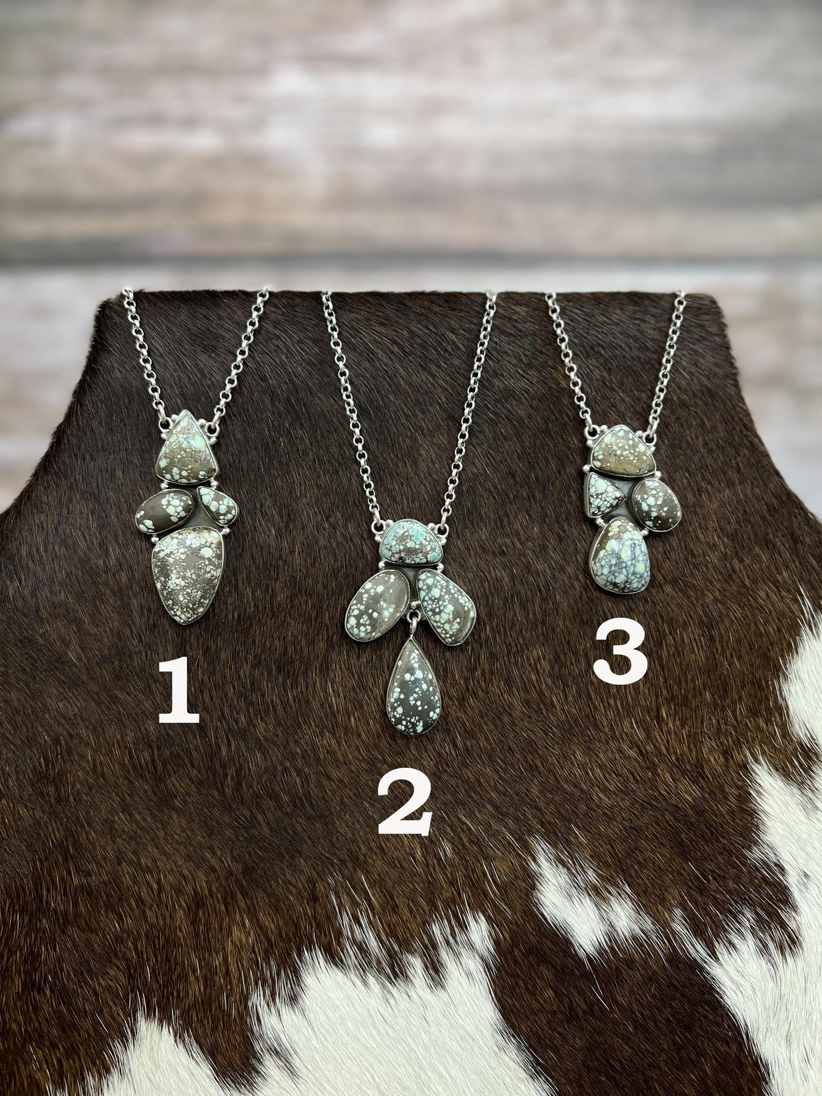 Handmade Sterling Silver Starfox Variscite Necklace Signed Nizhoni