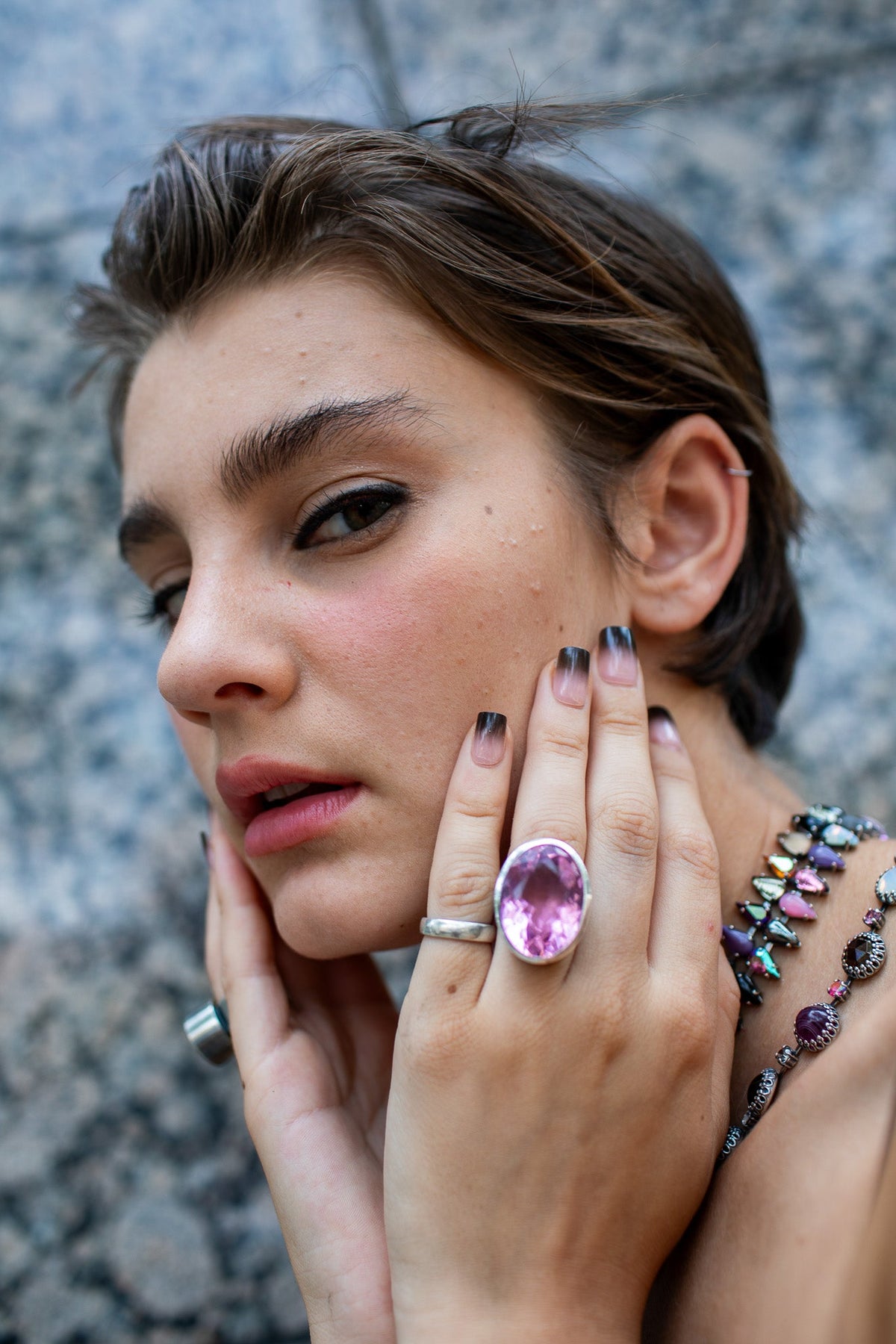 Mini Oval Colossus Ring in Pink Azalea (Silver) SHIPS IN FEBRUARY