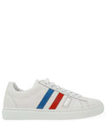 White Leather 3 Stripe Mens Sneaker