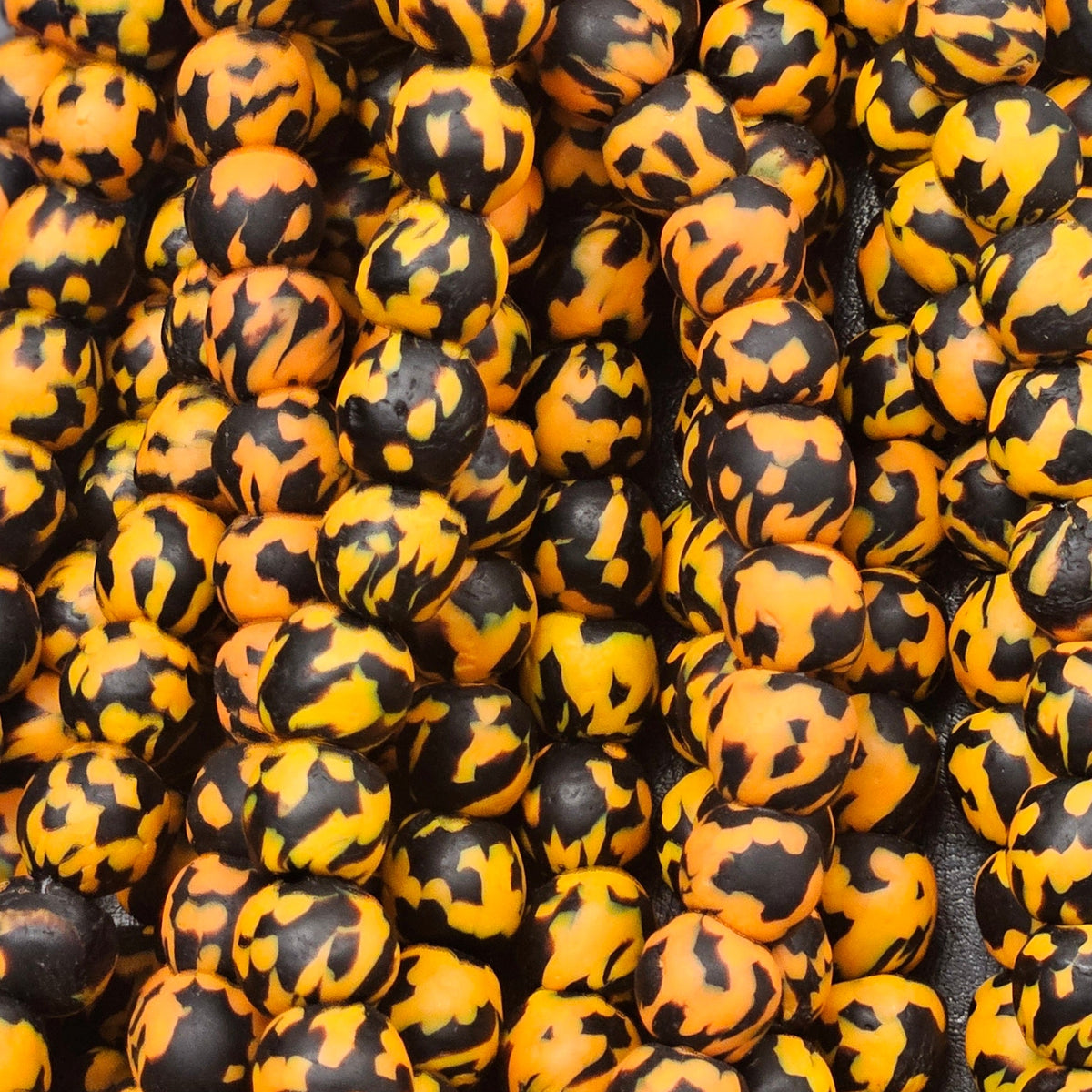Refractured African Recycled Glass Beads – Large Hole Beads for Fall Arts and Crafts Projects