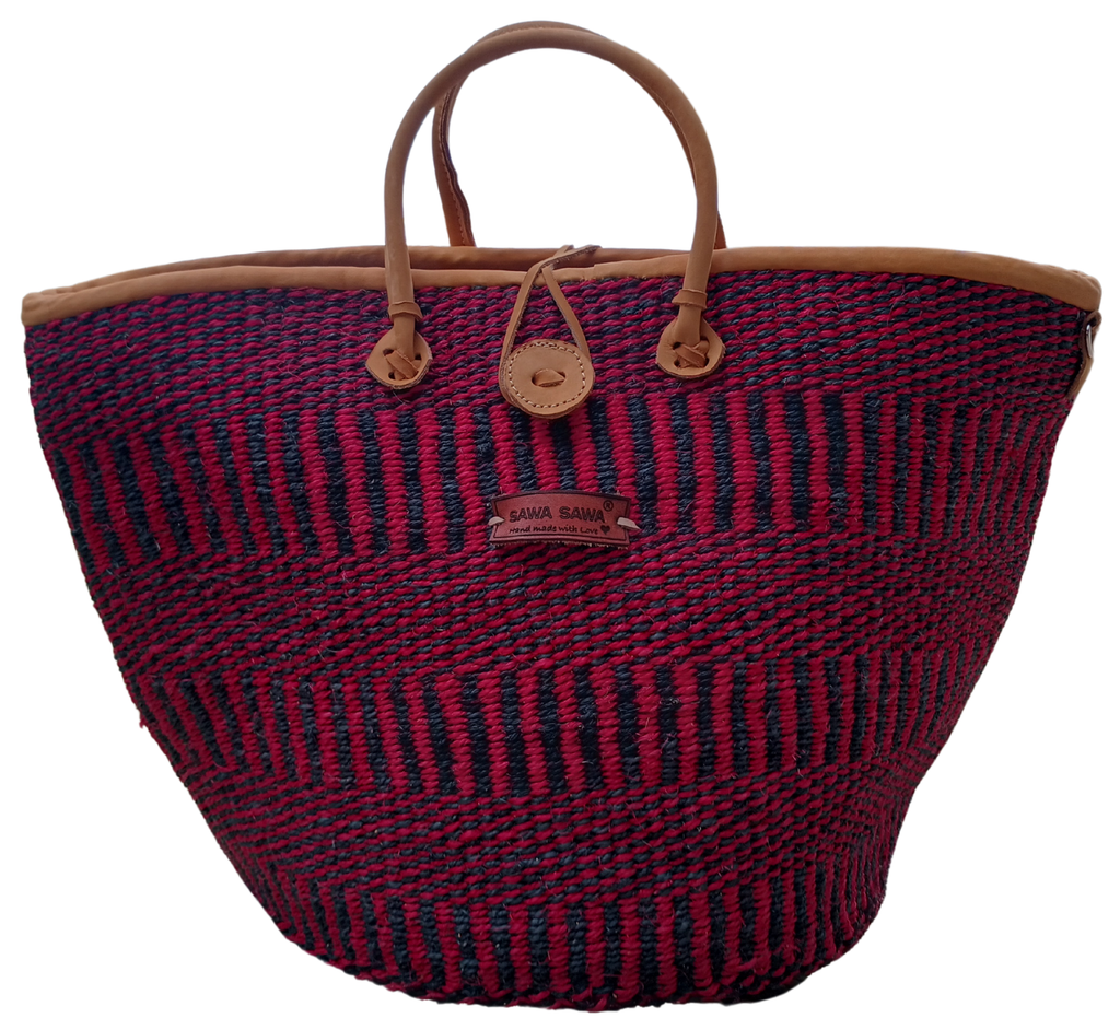 Resilient Handmade Sisal African Basket Tote Bag