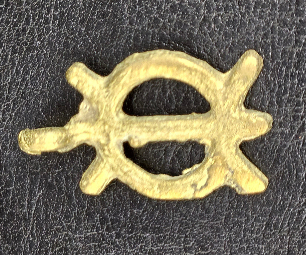 African Brass Adinkra Pendant – “Wawa Aba” | 1.5 inches | Handcrafted in Ghana
