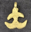 African Brass Adinkra Pendant – Akokɔnan (1 inch) | Symbol of Parental Protection & Nurturing Love | Handcrafted in Ghana
