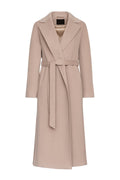 Cambridge Comfort Wraparound Wool Cashmere Coat in Nude