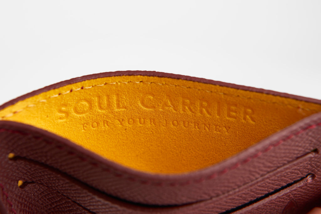 🔴 ASU Maroon Epsom Leather Card Case