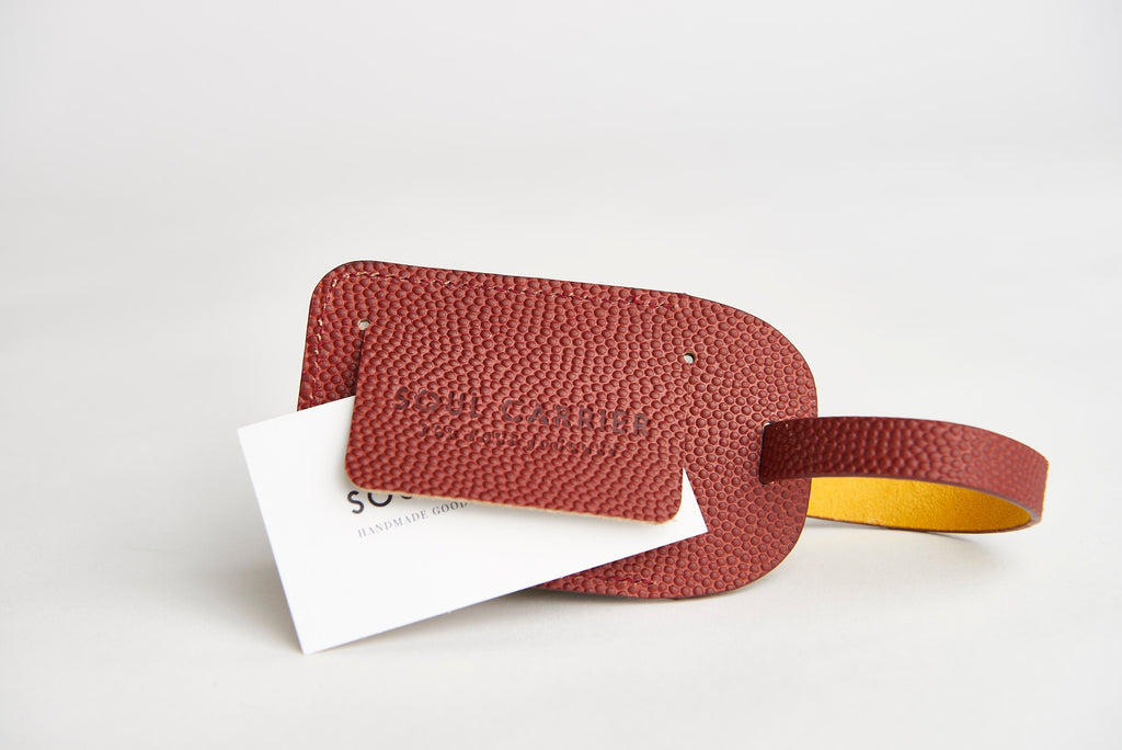 🏈 ASU Football Leather Luggage Tag