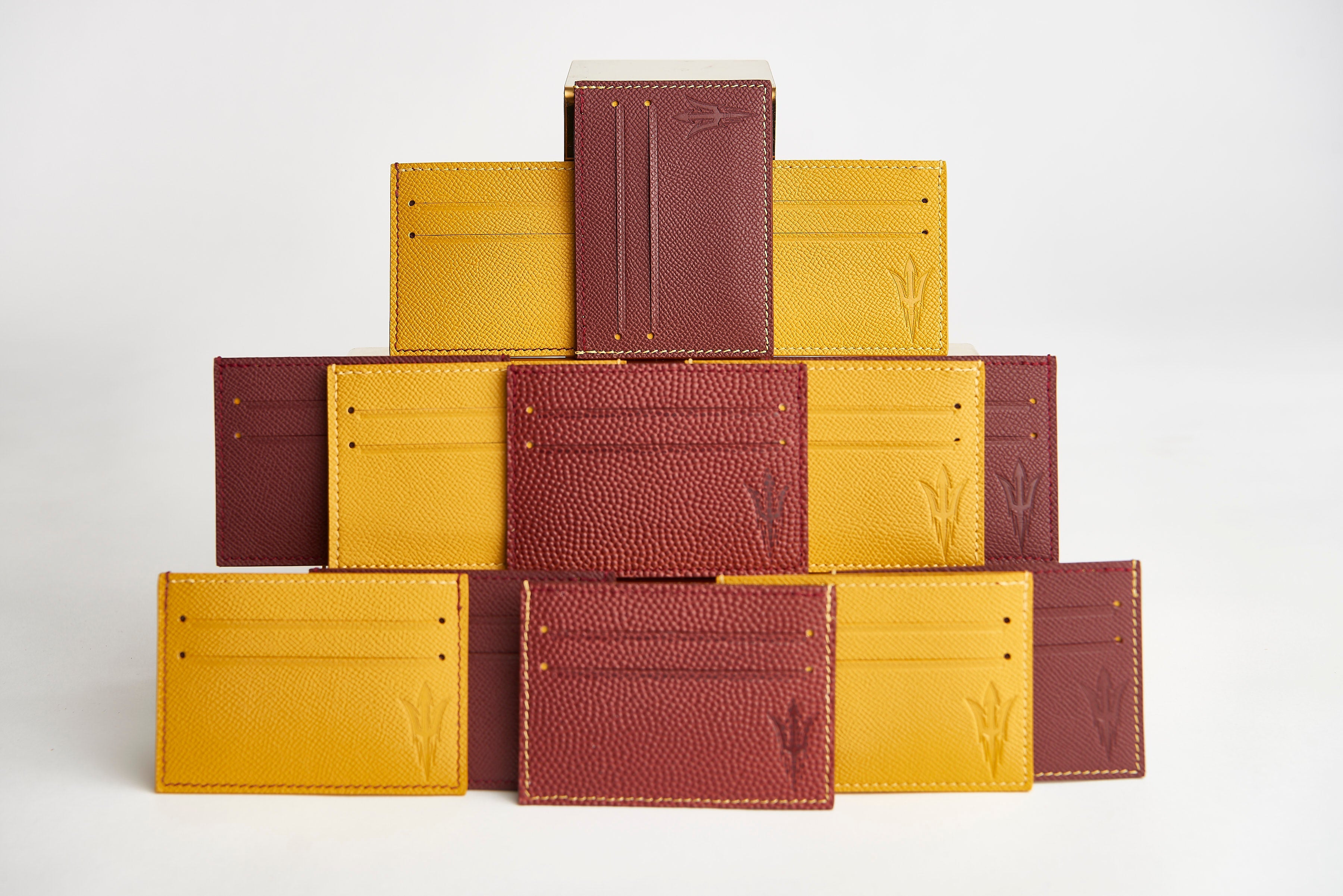 🔴 ASU Maroon Epsom Leather Card Case