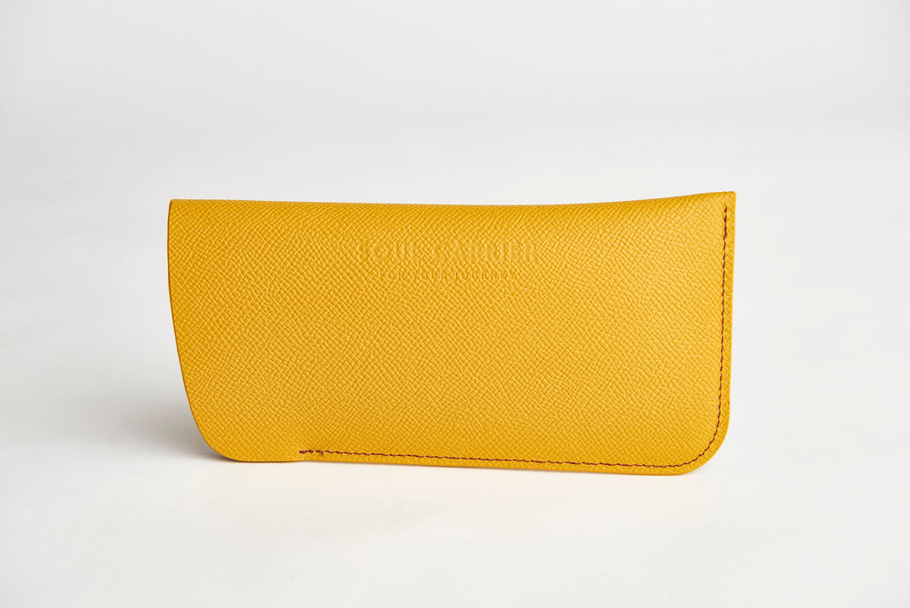 🟡 ASU Gold Epsom Leather Sunglass Case Holder