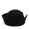 Sailor Cotton Folded Brim Hat in Black