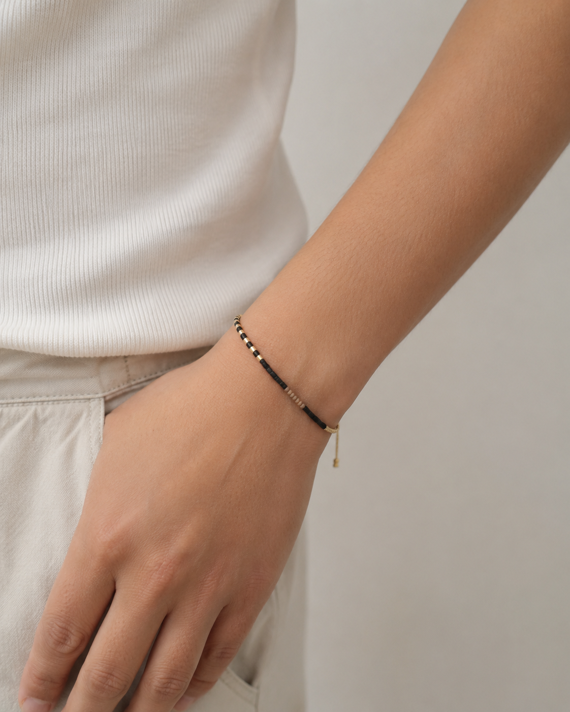 Golden Beaded Bracelet