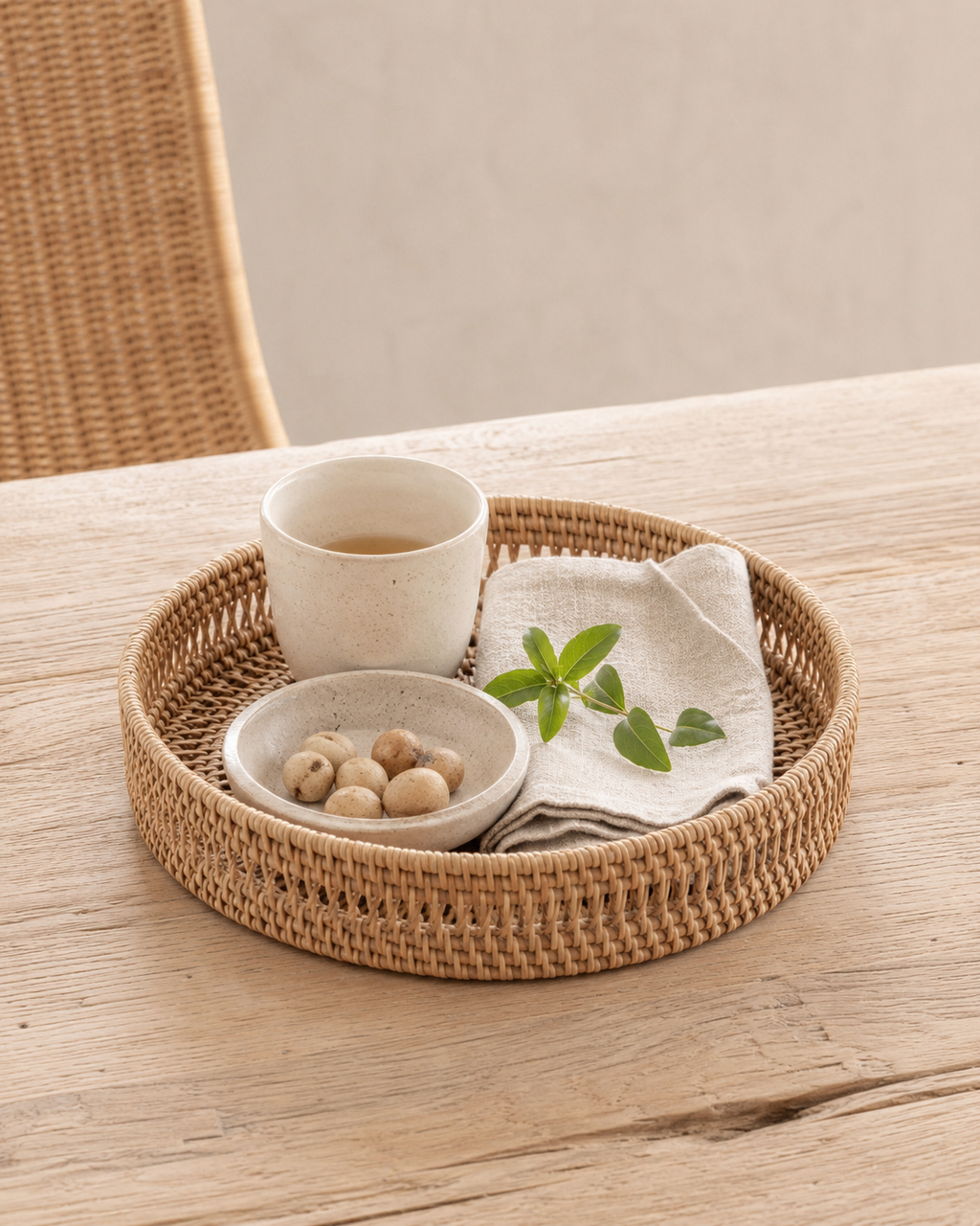 Round Woven Tray
