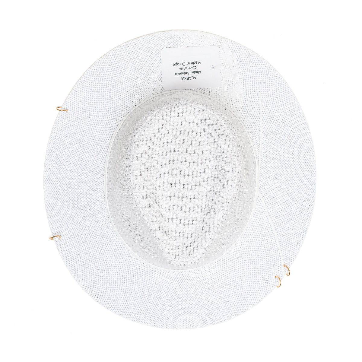 Antonella Double Chain Pierced Hat in White