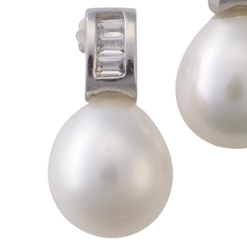 Crystal Channel Set Teardrop earrings