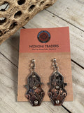 Handcrafted Hand Stamped Sterling Silver Dangle Earrings Signed