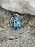 Handcrafted Sonoran Mountain Turquoise & Sterling Silver Statement Ring Size 7