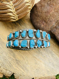 Handcrafted Vintage Turquoise & Sterling Silver Cuff Bracelet /