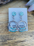 Handcrafted Sterling Silver & Turquoise Dangle Earrings