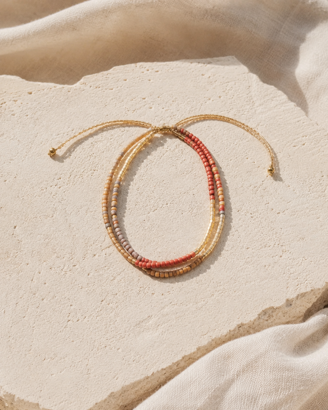 Golden Beaded Bracelet