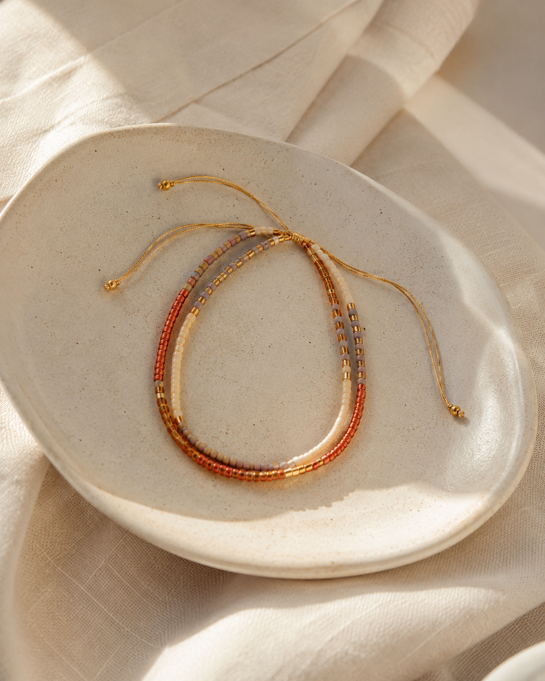 Golden Beaded Bracelet
