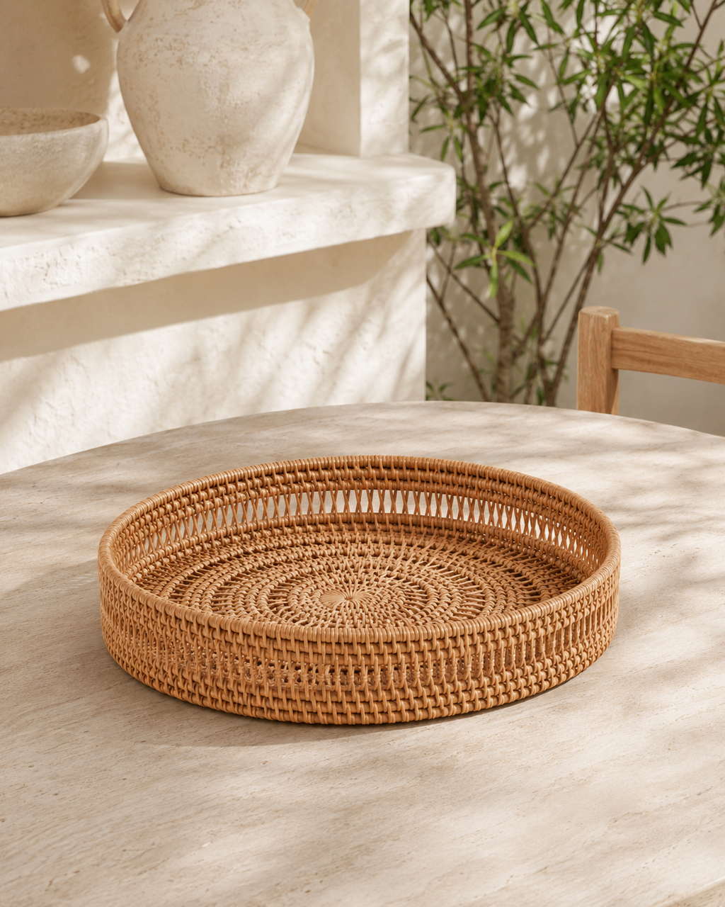 Round Woven Tray